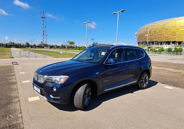 BMW X3 cena 85500 przebieg: 131000, rok produkcji 2015 z Gdańsk małe 781